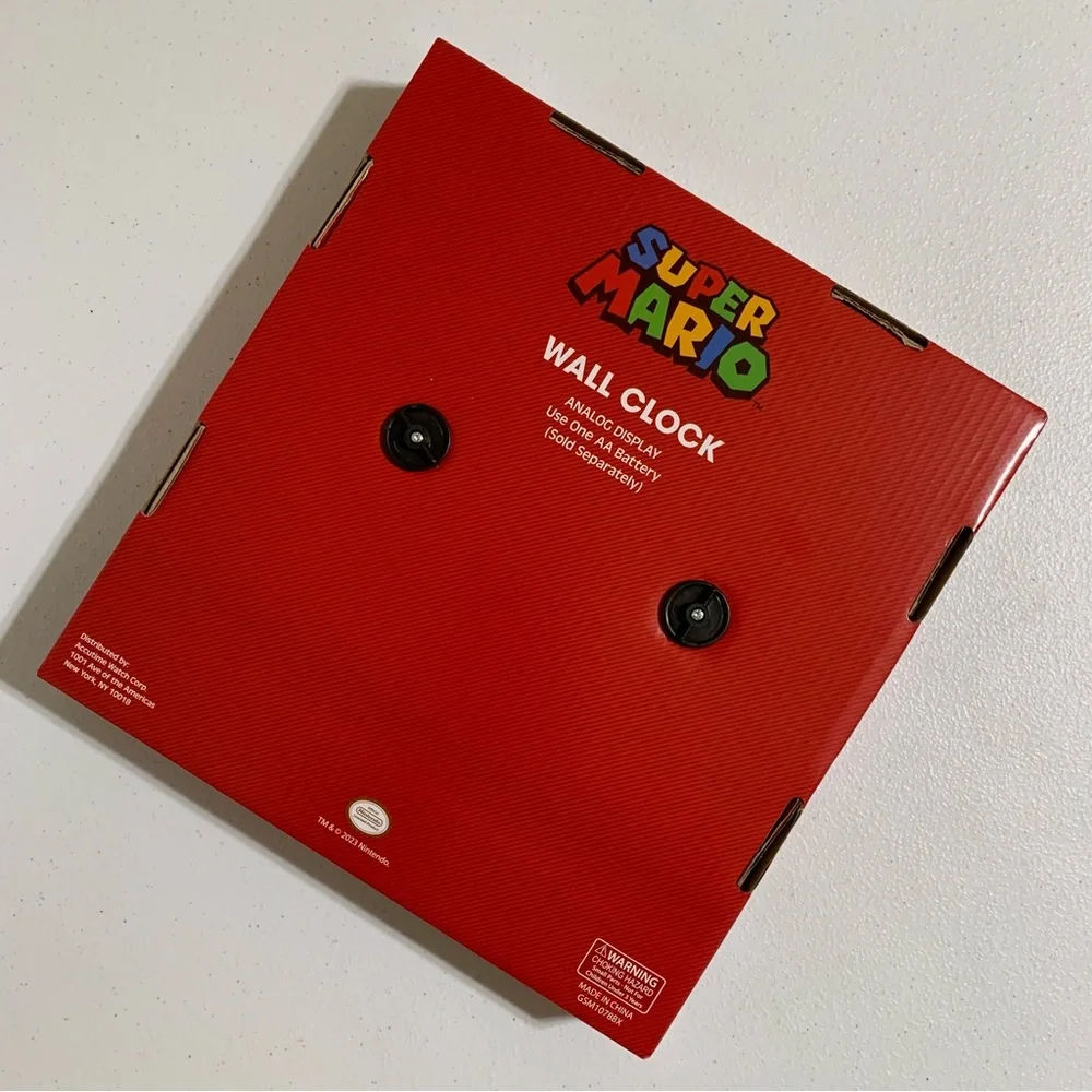 Nintendo Super Mario Bros. Luigi & Mario Analog Wall Clock-NIB